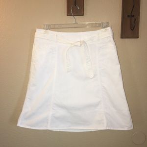 Ann Taylor White Cotton Skirt, 10P